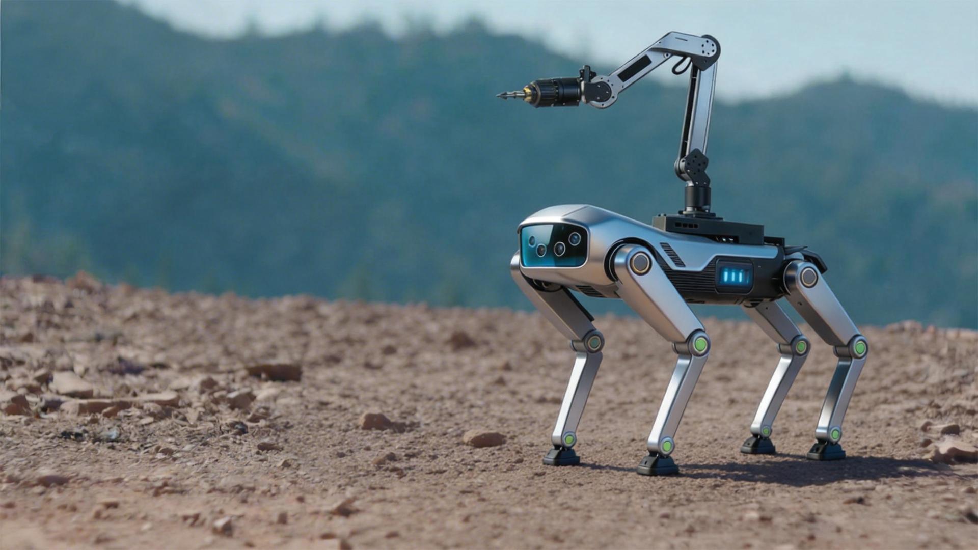 London Design Awards Winner - Mapping and Geochemical Sampling Quadrupedal Robots