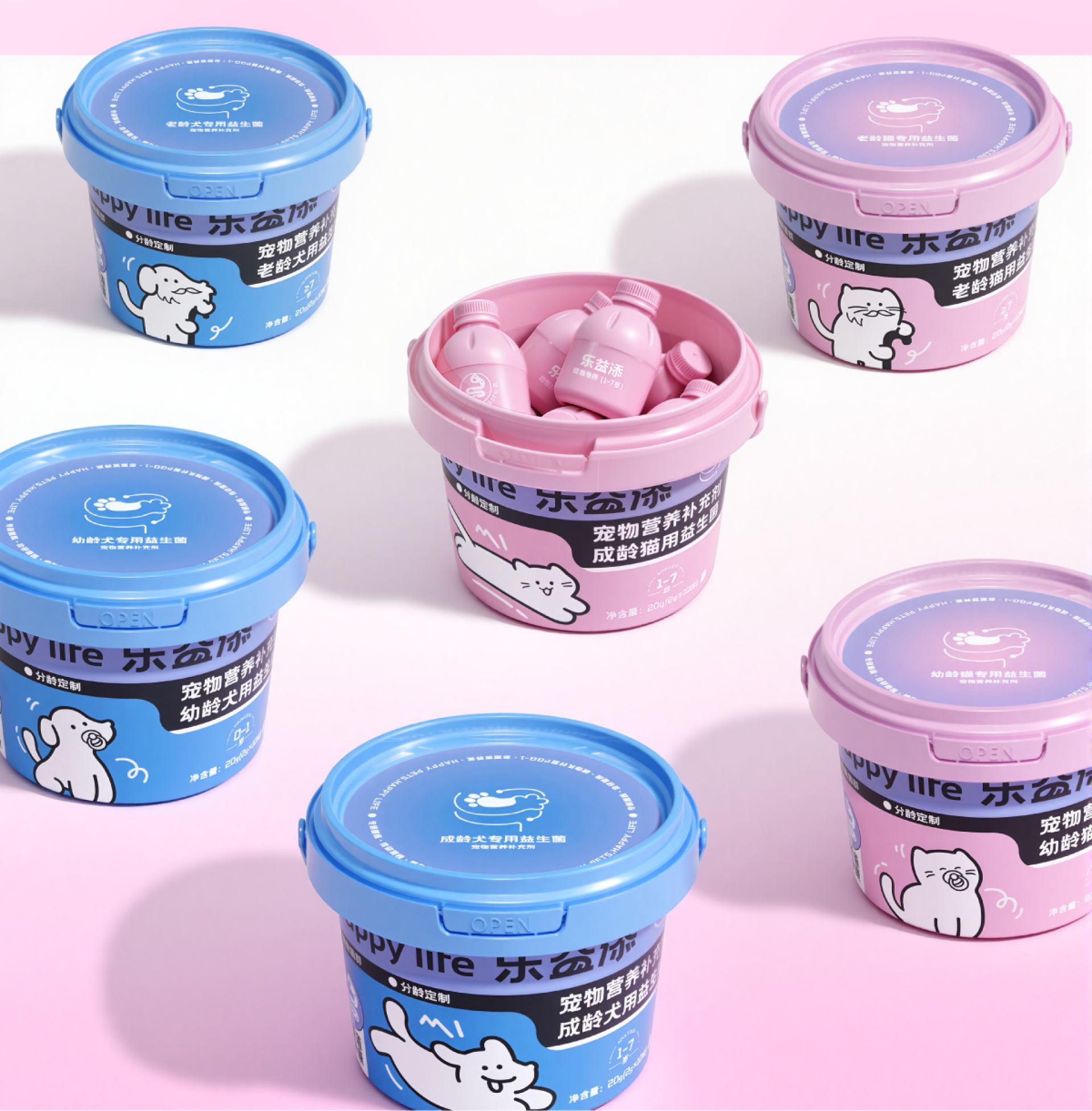 London Design Awards Winner - Age-Customized Packaging Design for Pet Probiotics