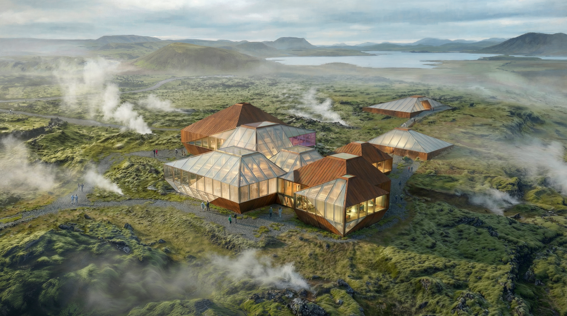 London Design Awards Winner - Ice Huts: Iceland Lake Myvatn Community House