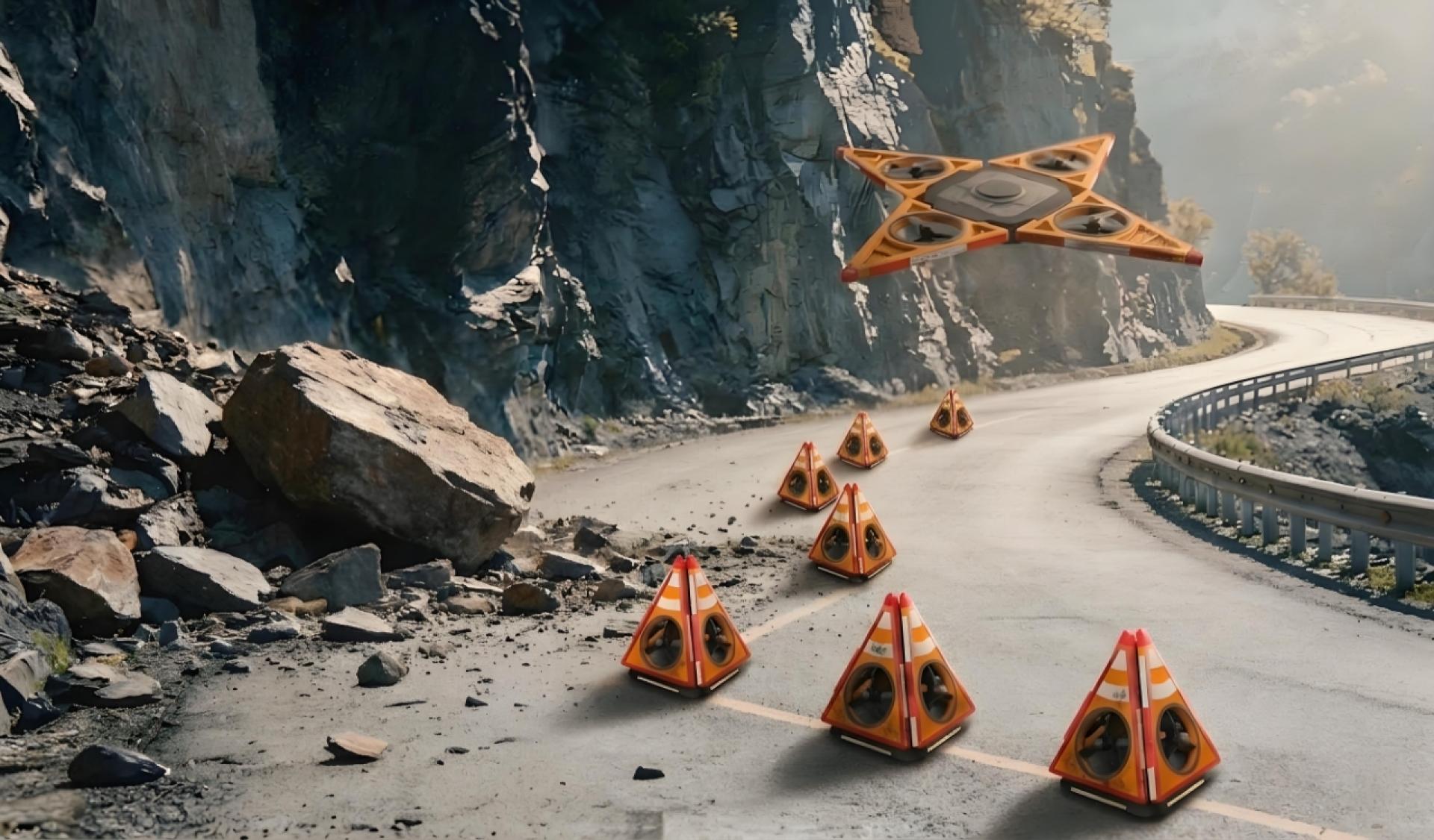 London Design Awards Winner - SkyCone – Drone-Based Traffic Safety System