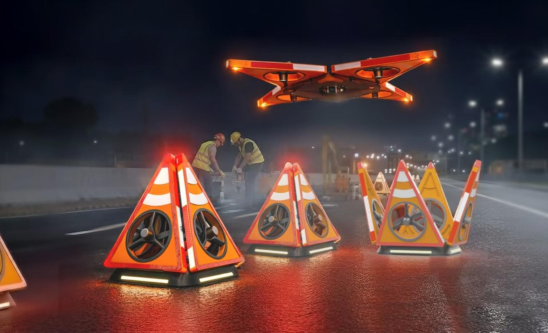 London Design Awards Winner - SkyCone – Drone-Based Traffic Safety System