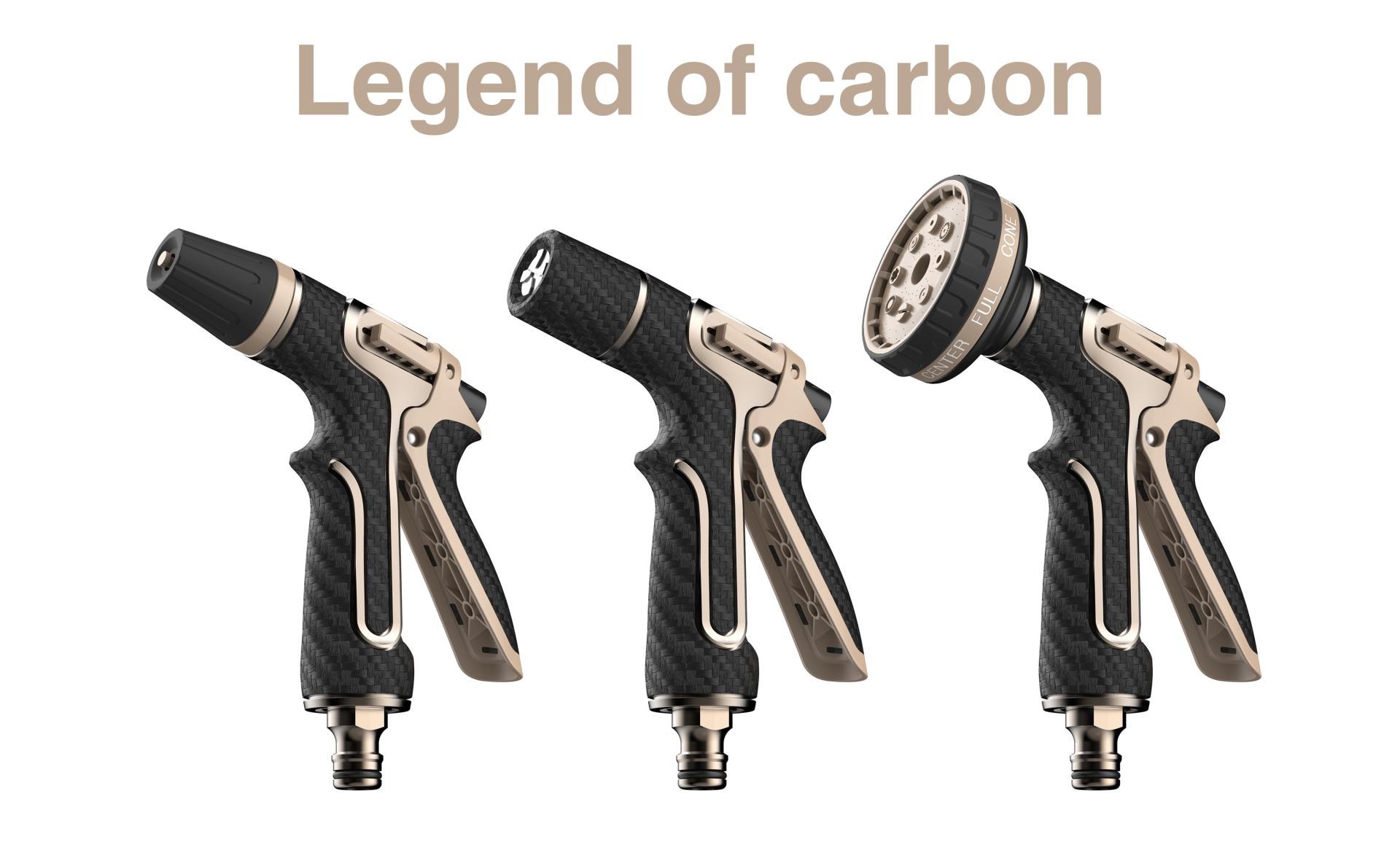 London Design Awards Winner - Legend of Carbon – Premium Ergonomic Garden Spray Nozzle