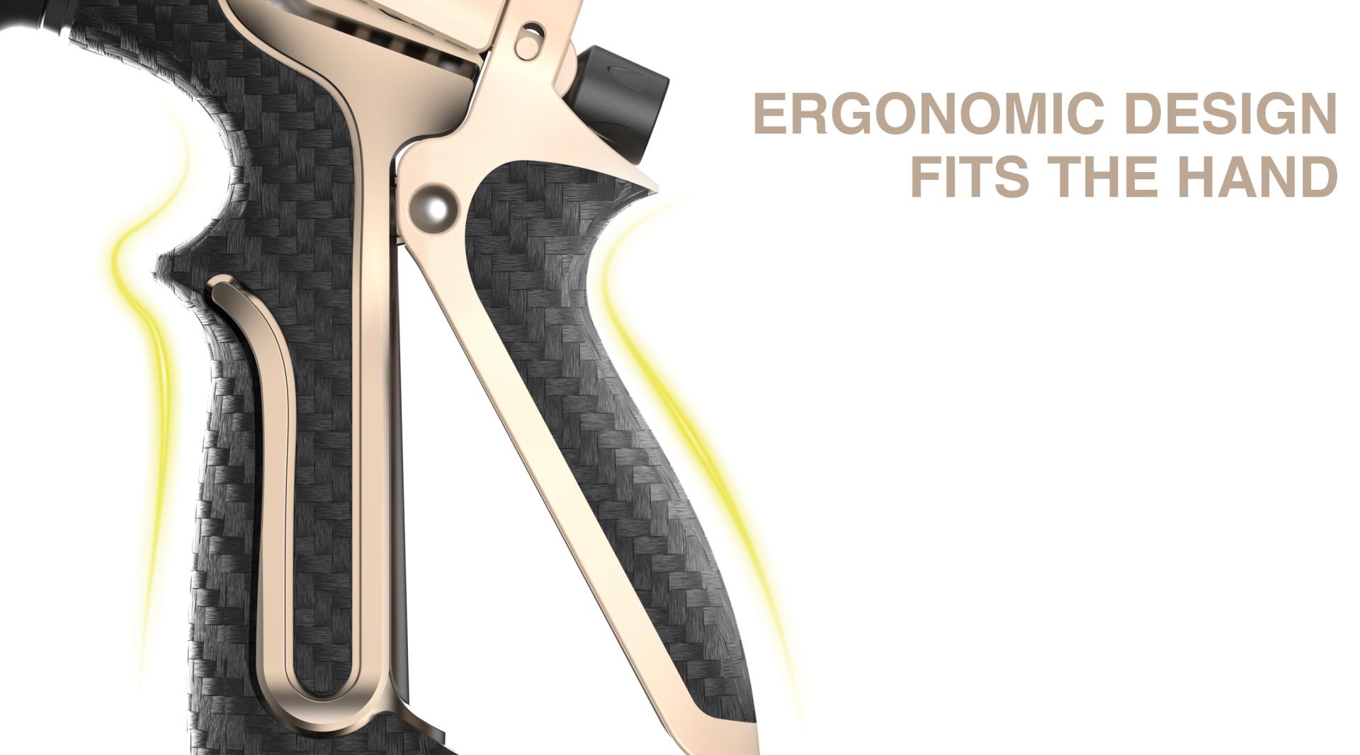 London Design Awards Winner - Legend of Carbon – Premium Ergonomic Garden Spray Nozzle