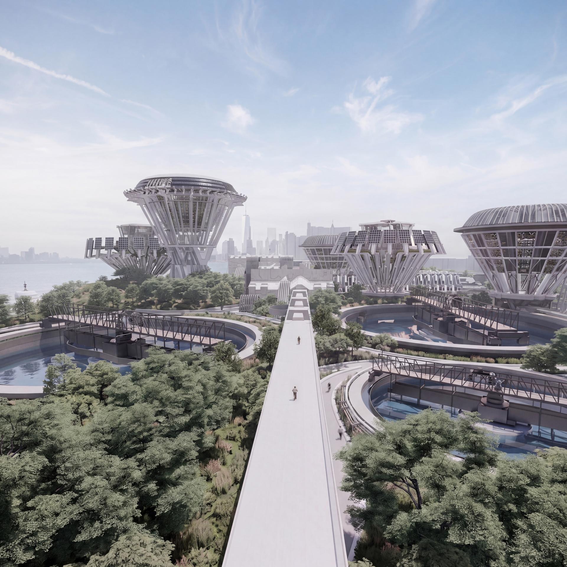 London Design Awards Winner - Governors Island Self-Sustaining Micro Ecological Island