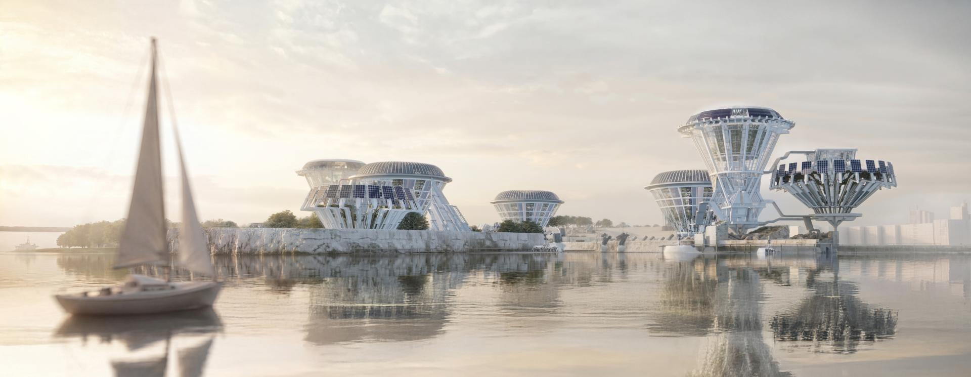 London Design Awards Winner - Governors Island Self-Sustaining Micro Ecological Island