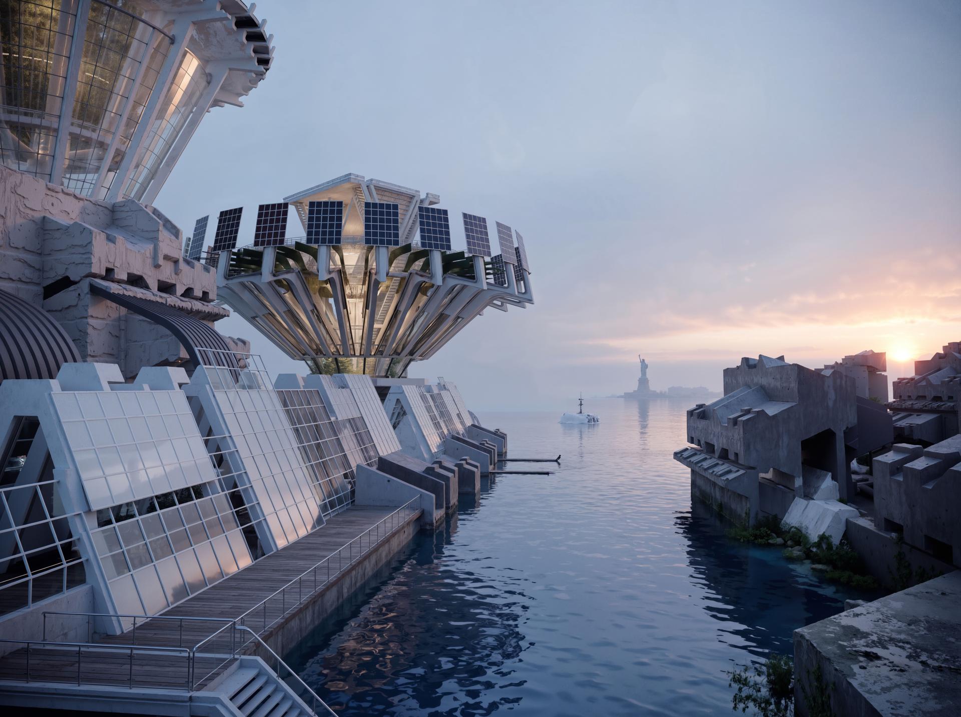 London Design Awards Winner - Governors Island Self-Sustaining Micro Ecological Island