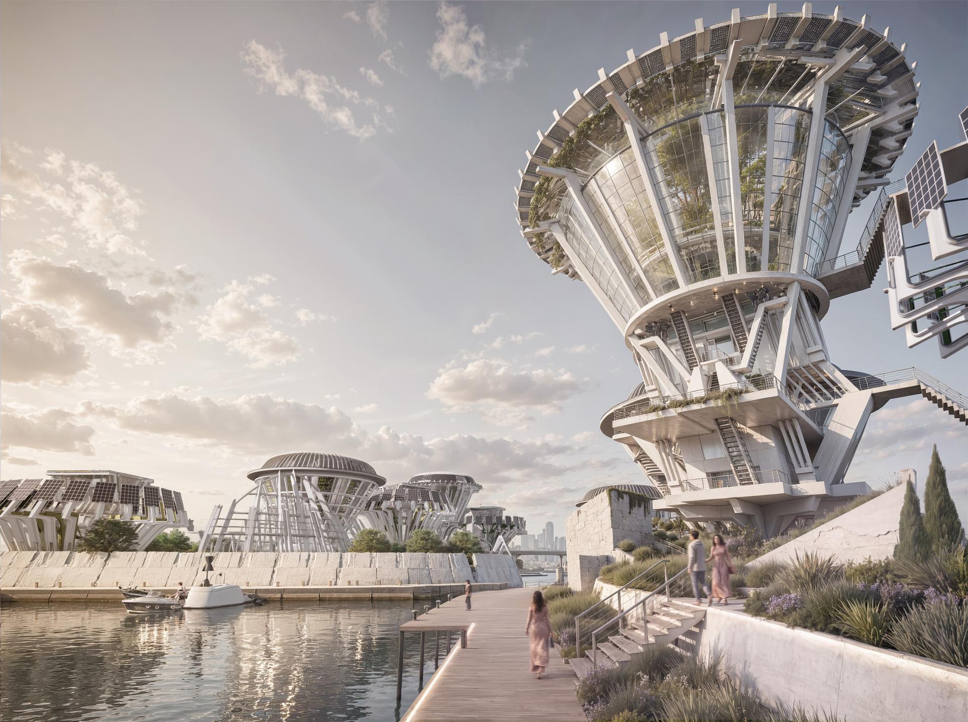 London Design Awards Winner - Governors Island Self-Sustaining Micro Ecological Island