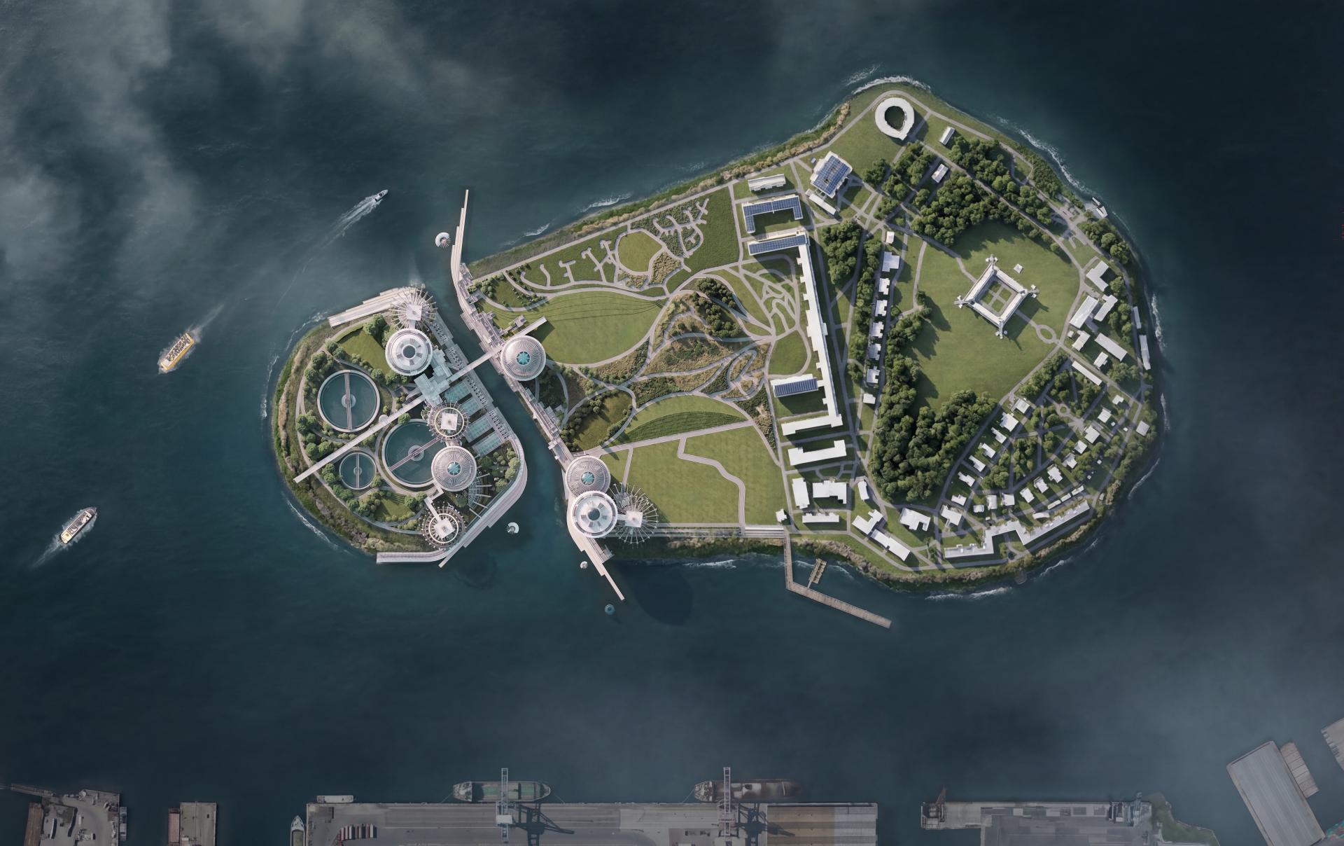 London Design Awards Winner - Governors Island Self-Sustaining Micro Ecological Island