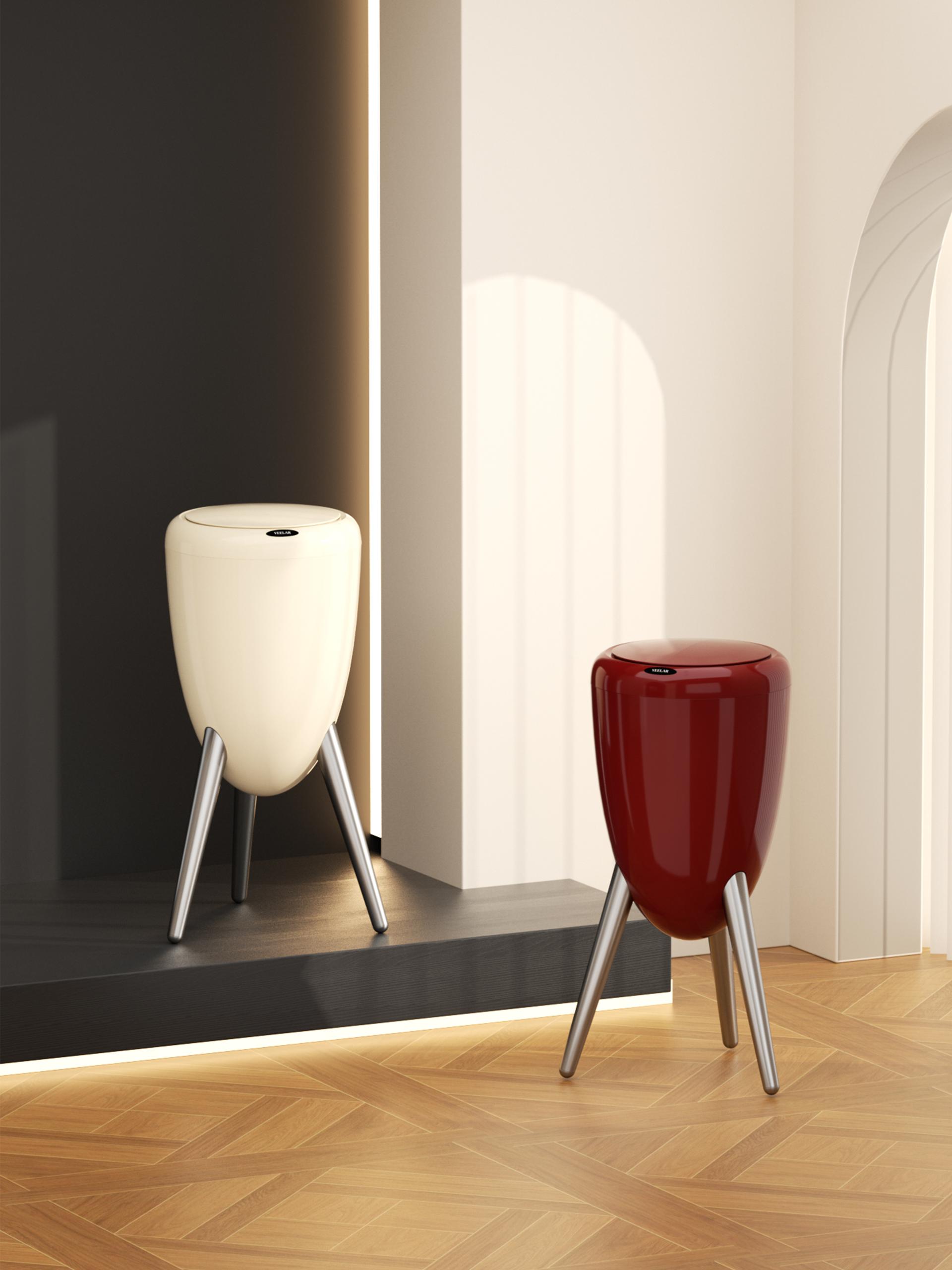 London Design Awards Winner - Tripod Strawberry Smart Sensor Trash Can