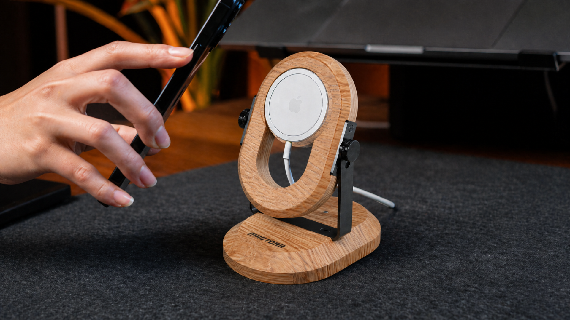 London Design Awards Winner - Magtora Wood Stand — Precision Motion, Timeless Craft
