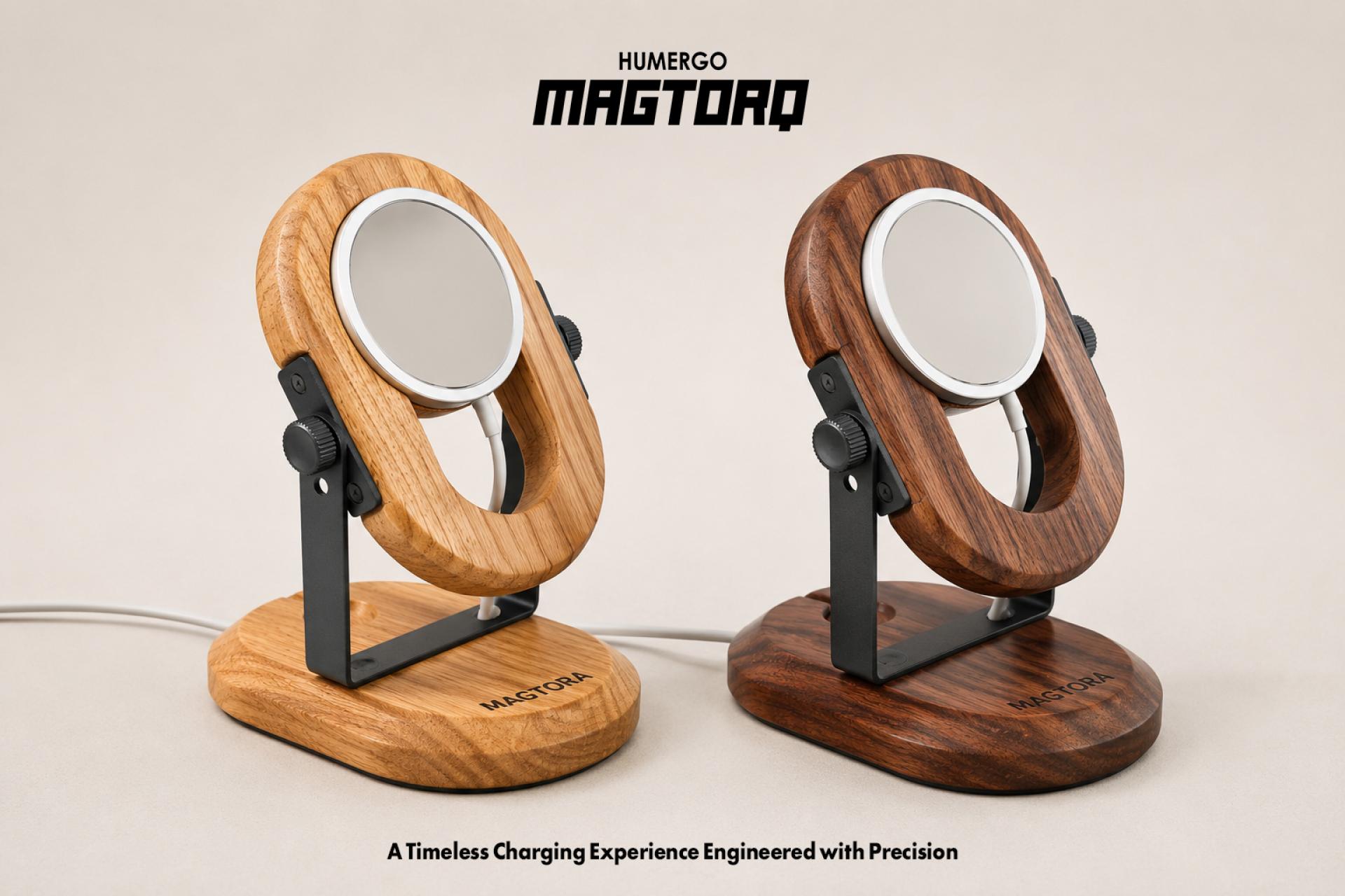 London Design Awards Winner - Magtora Wood Stand — Precision Motion, Timeless Craft