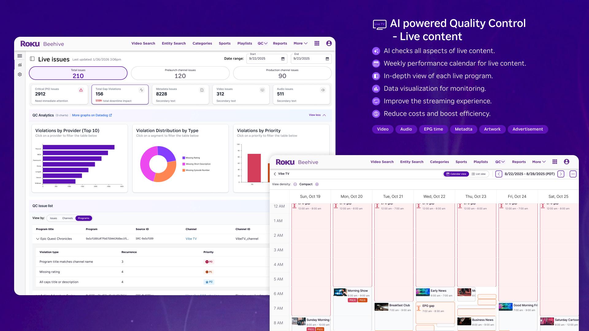 London Design Awards Winner - Roku content management system (Beehive)