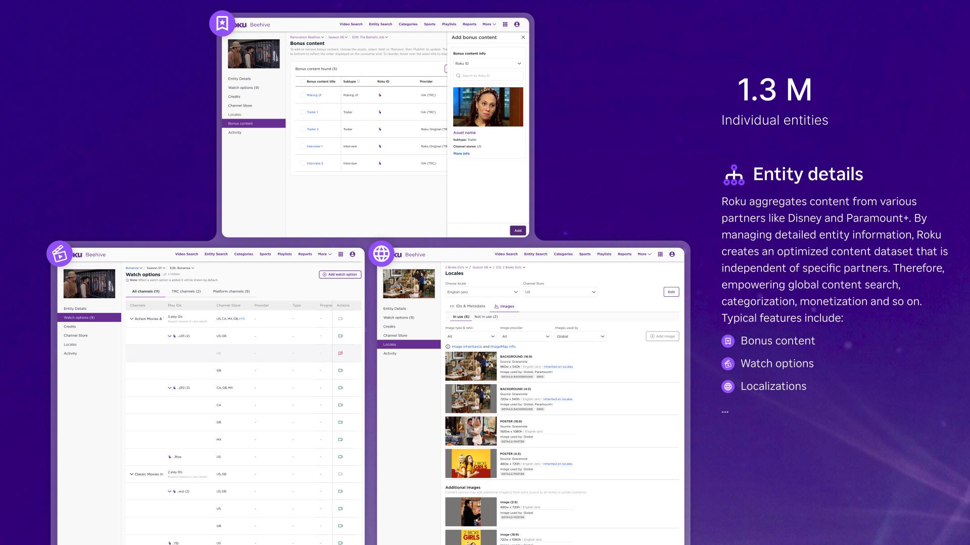 London Design Awards Winner - Roku content management system (Beehive)