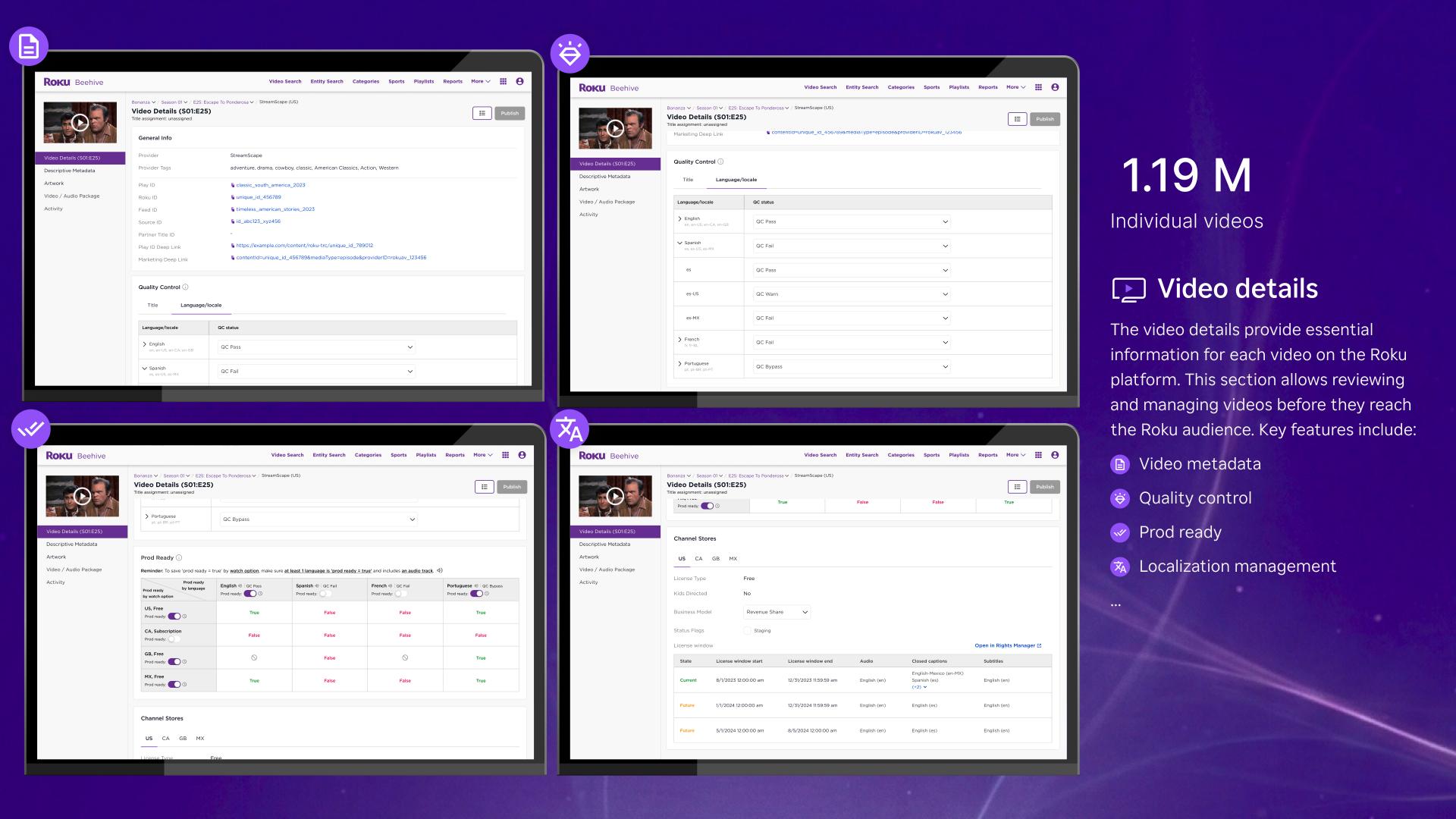 London Design Awards Winner - Roku content management system (Beehive)