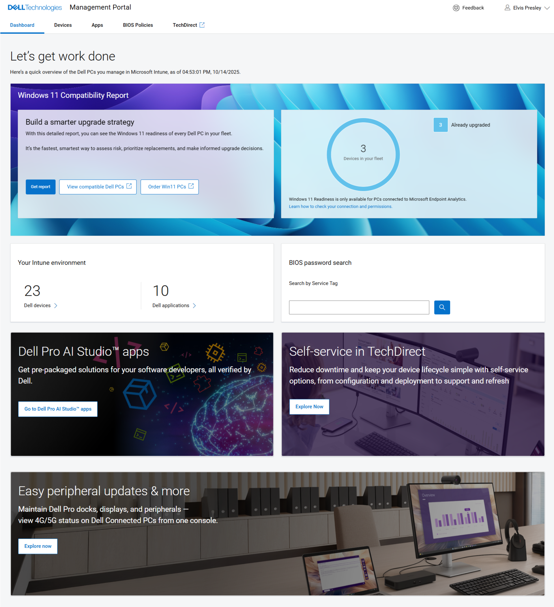 London Design Awards Winner - Dell Management Portal