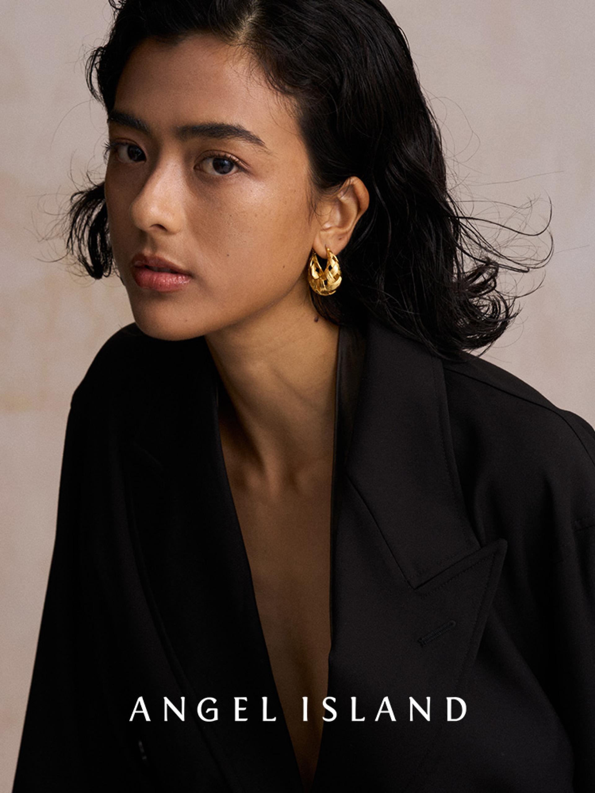 London Design Awards Winner - Manhattan Brushed Openwork Woven Gold-Plated Earrings