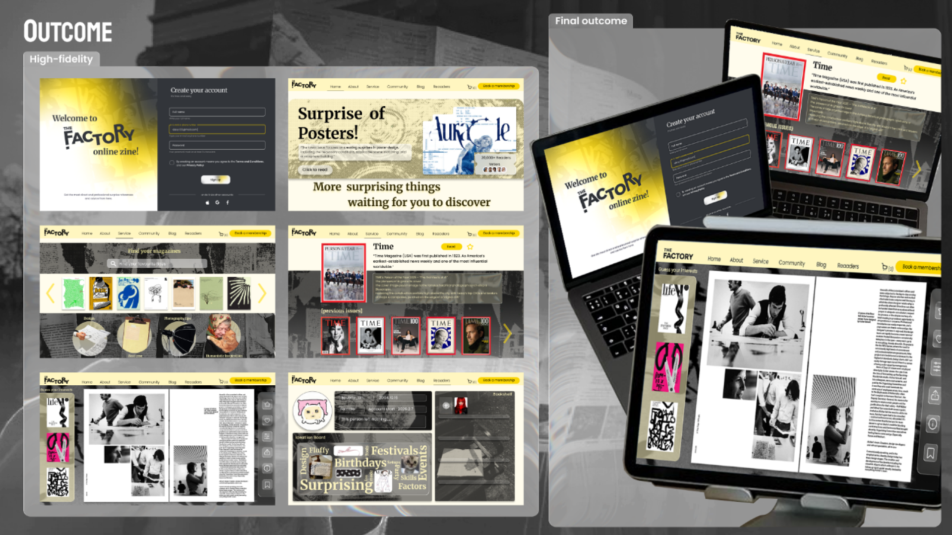 London Design Awards Winner - The Factory Online Zine Design