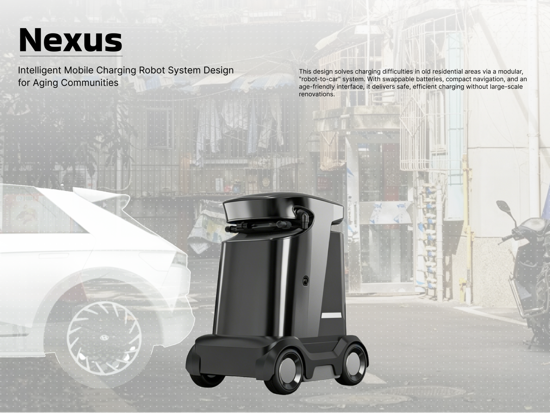 London Design Awards Winner - Nexus—Intelligent Mobile Charging Robot System Design for Ag