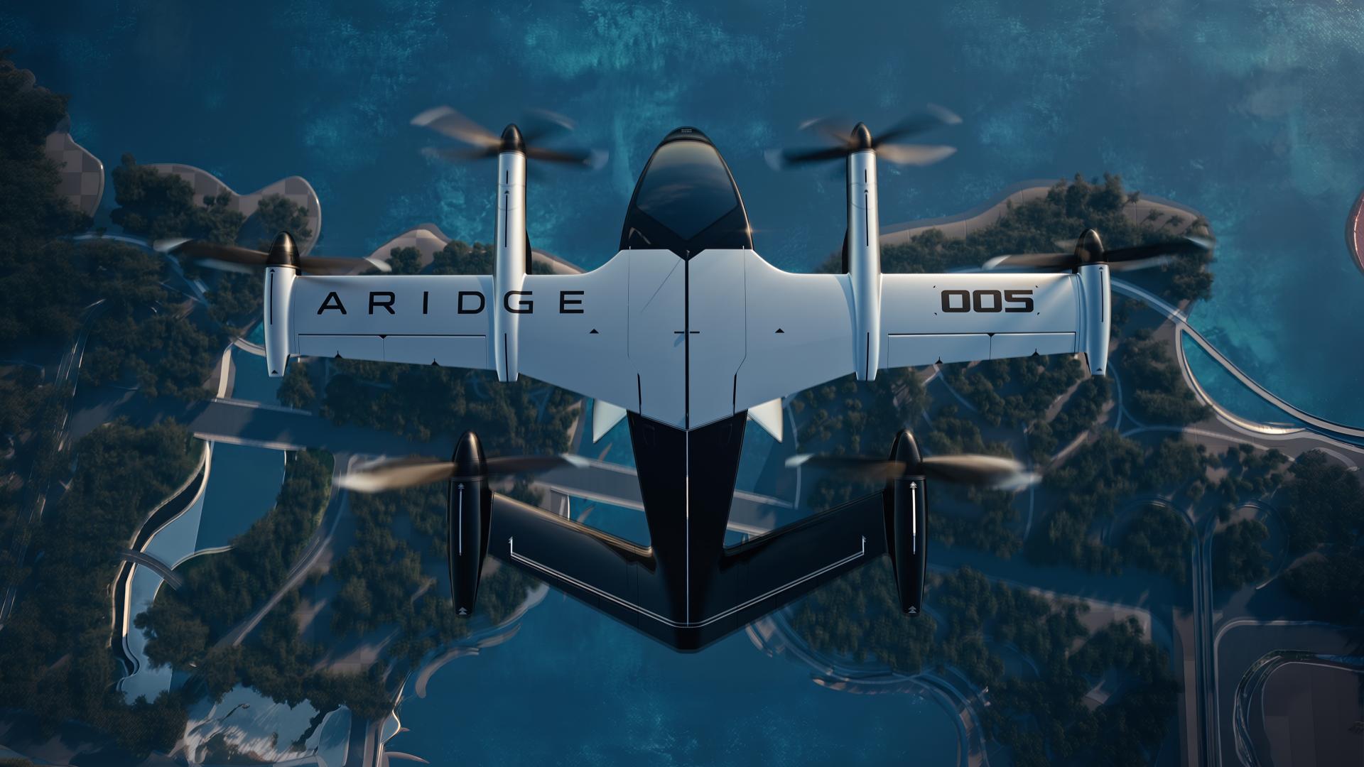 London Design Awards Winner - ARIDGE A868 High-Speed Long-Range Full Tilt-Rotor Flying Car