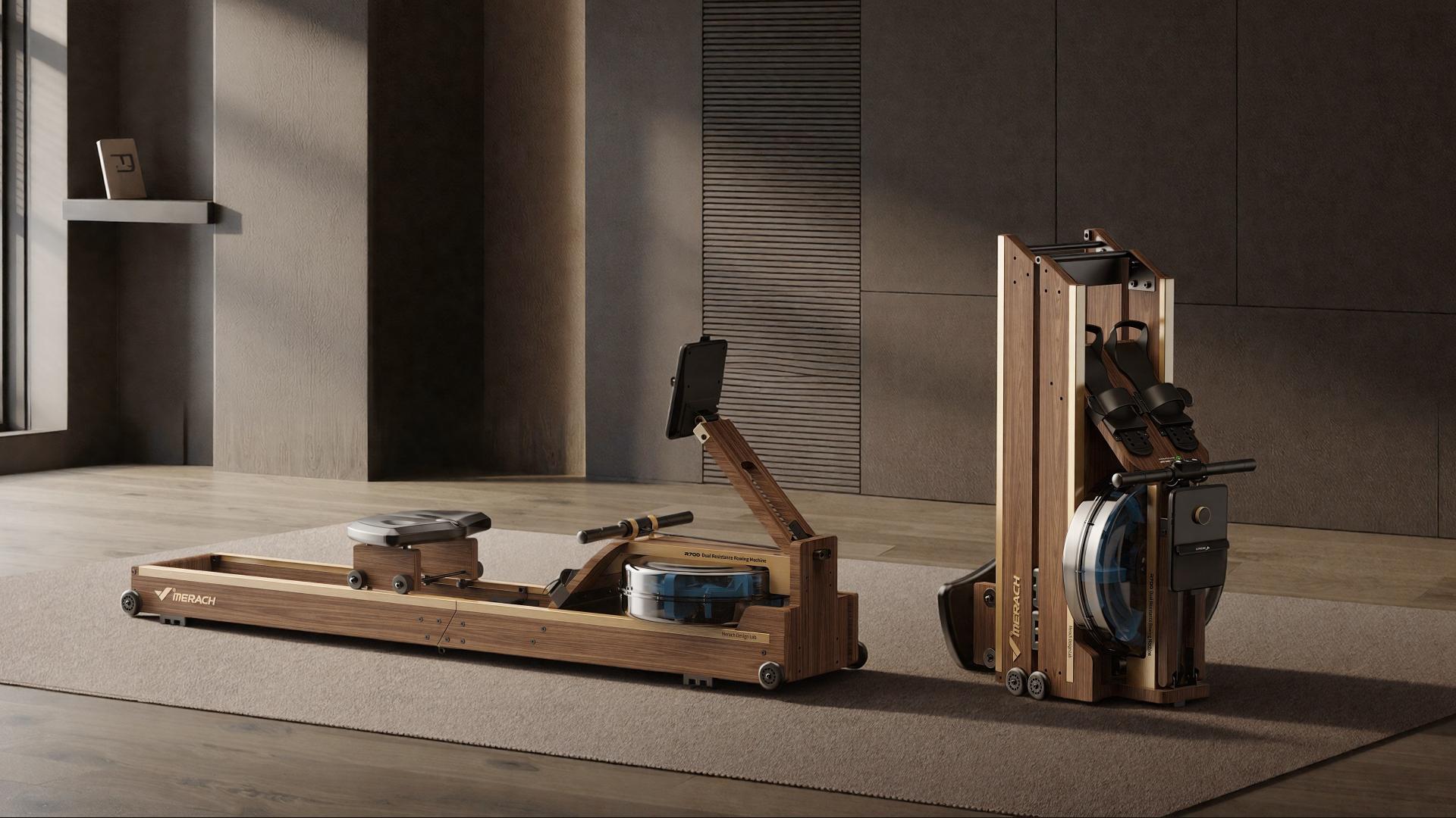 London Design Awards Winner - Merach NovaRow R700 Water Magnetic Foldable Rowing Machine