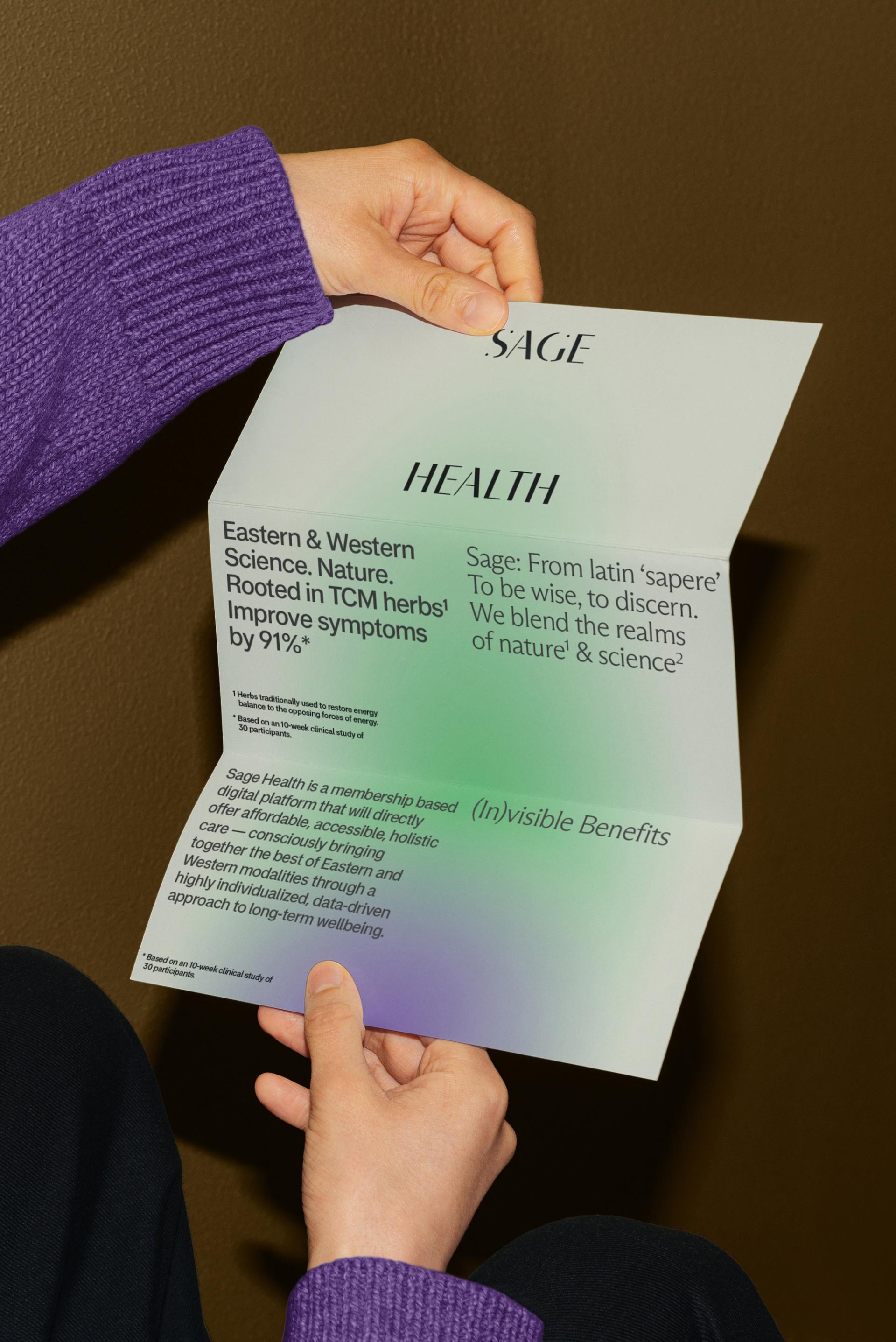 London Design Awards Winner - Sage Health Branding