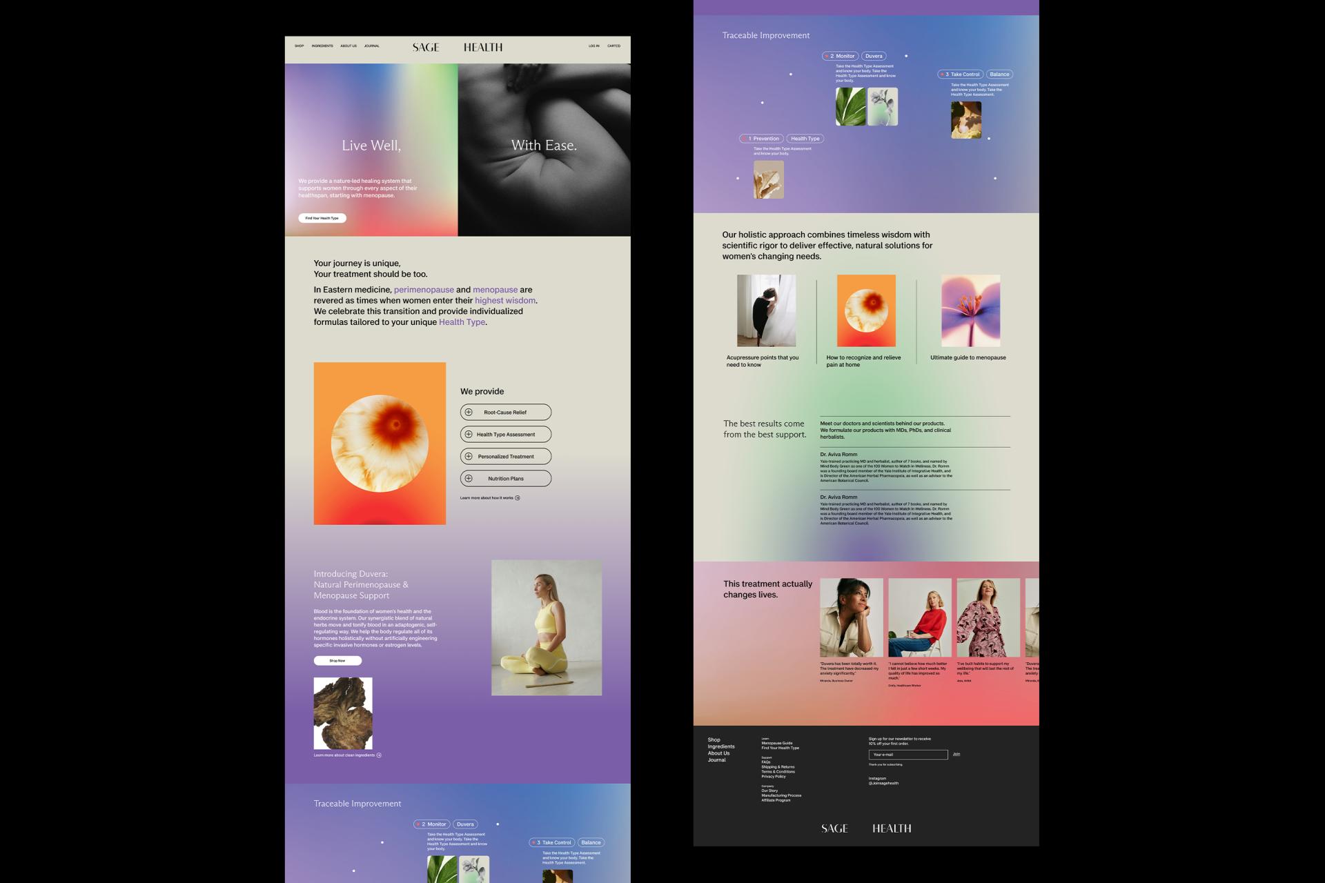 London Design Awards Winner - Sage Health Branding