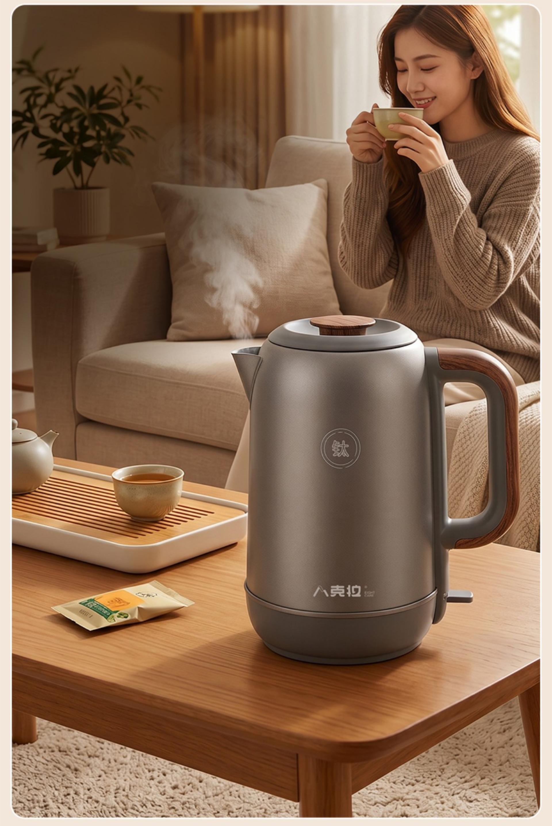 London Design Awards Winner - Pure titanium electric water kettle