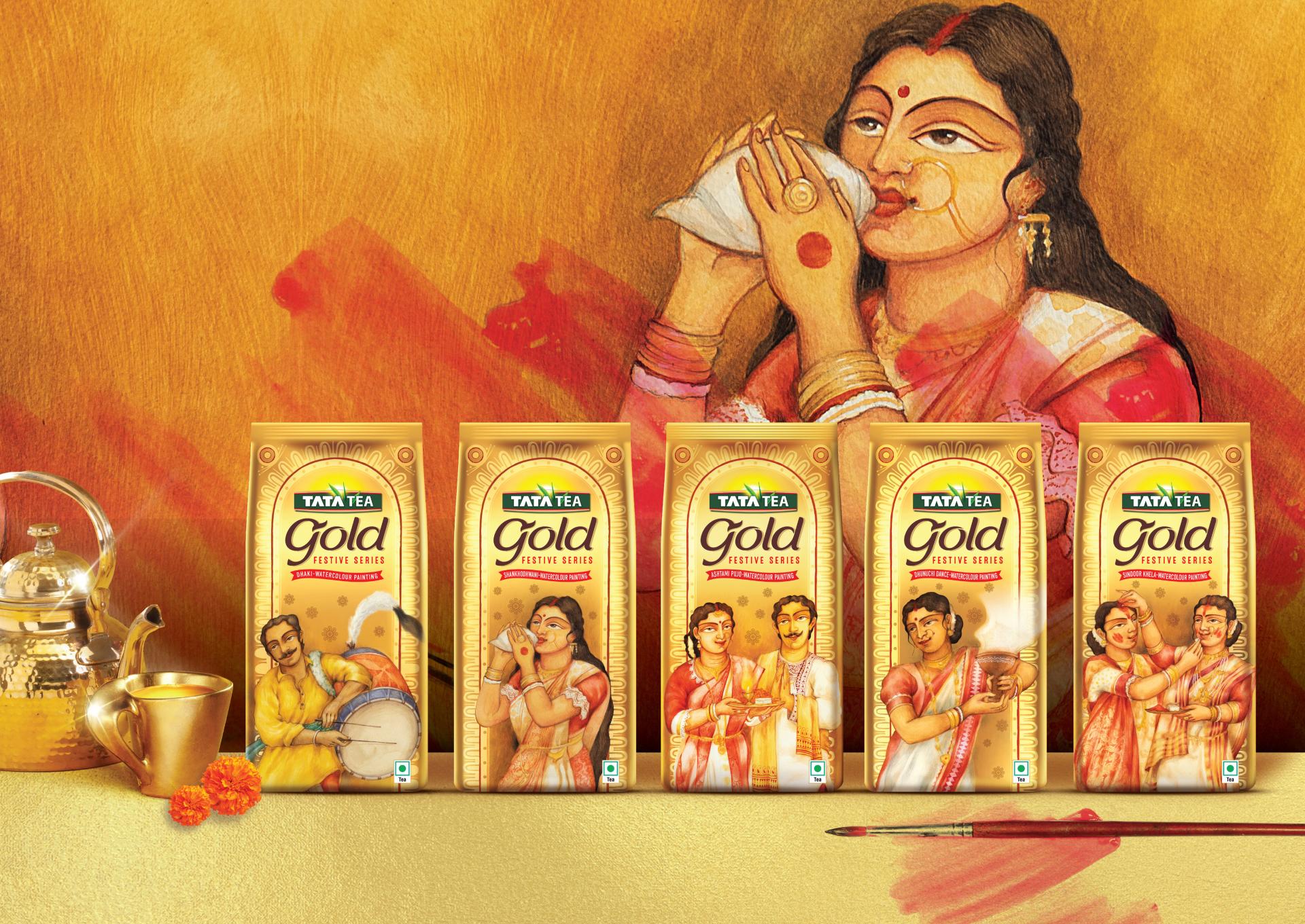 London Design Awards Winner - TATA TEA GOLD DURGA PUJA FESTIVE PACKAGING