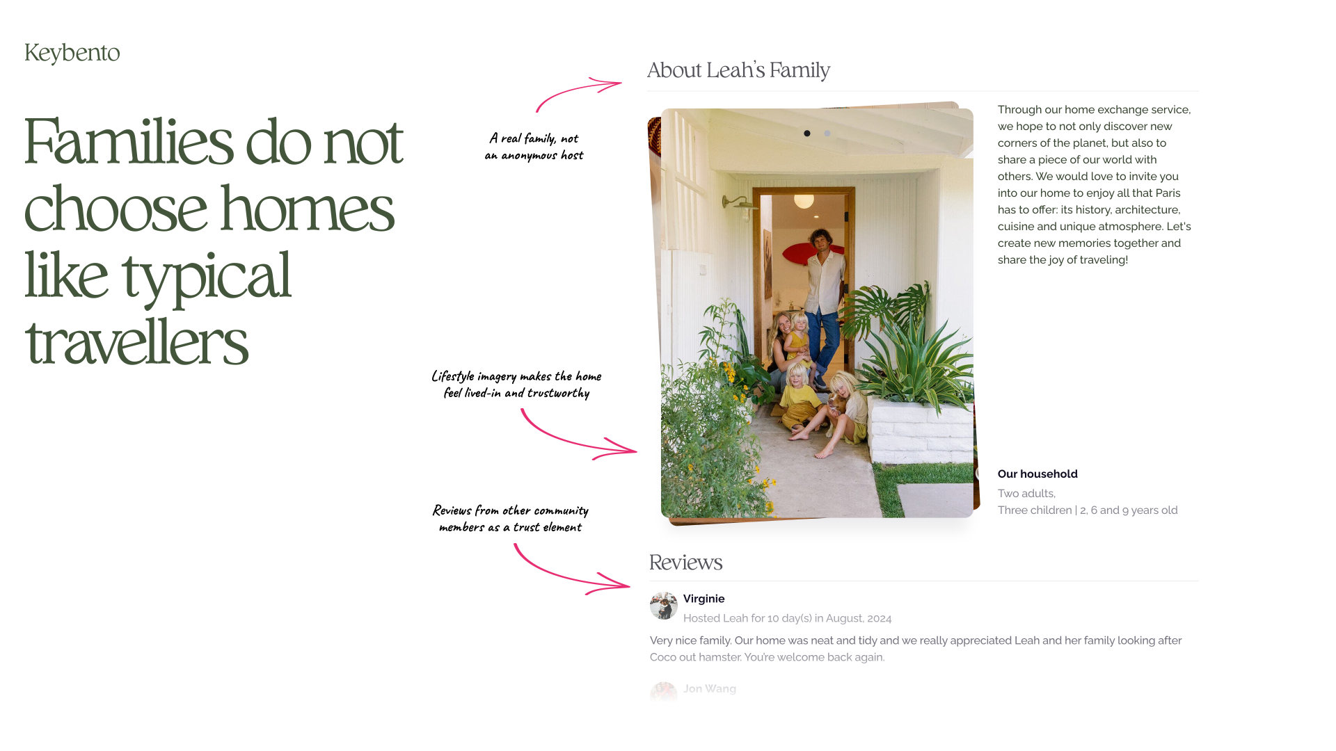 London Design Awards Winner - Keybento — Home Exchange for Families