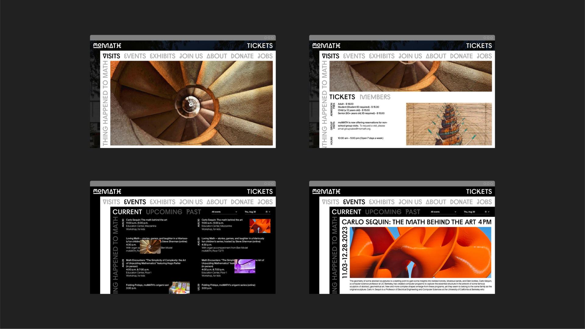 London Design Awards Winner - MoMath Experimental Identity