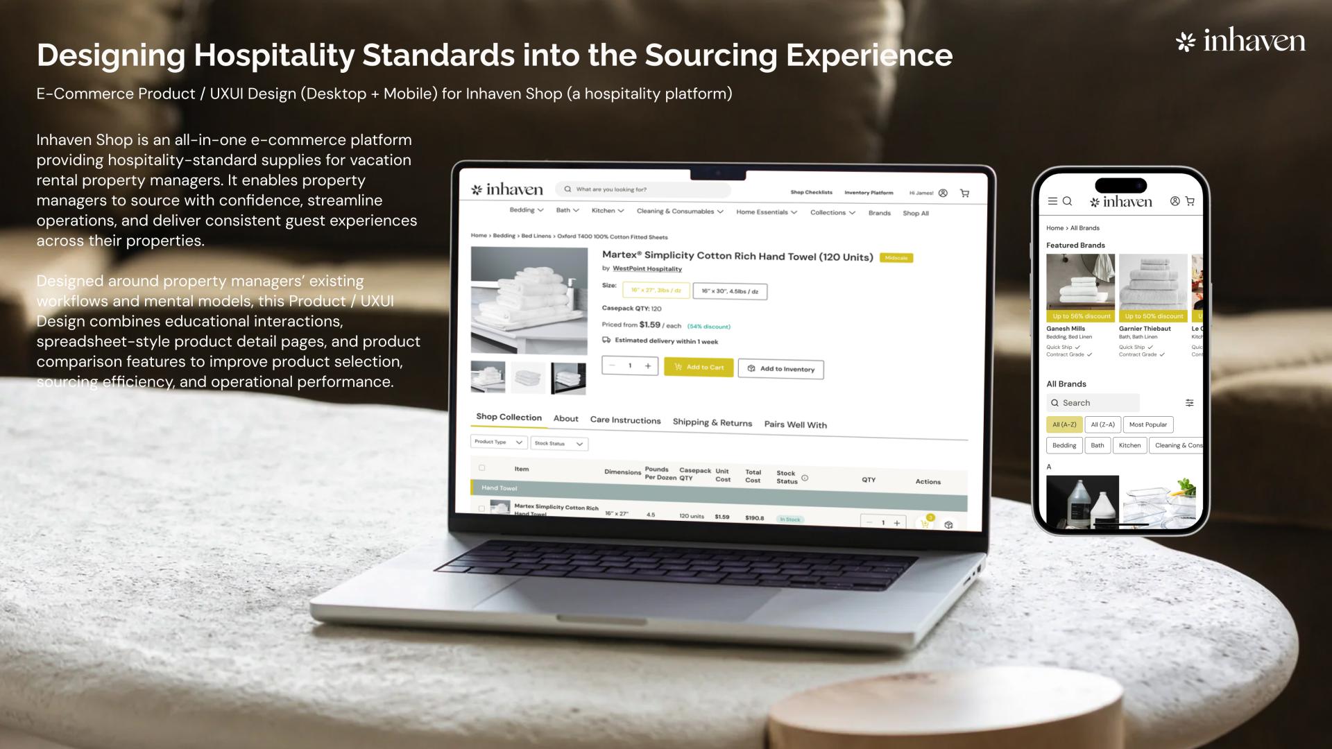 London Design Awards Winner - Designing Hospitality Standards into the Sourcing Experience