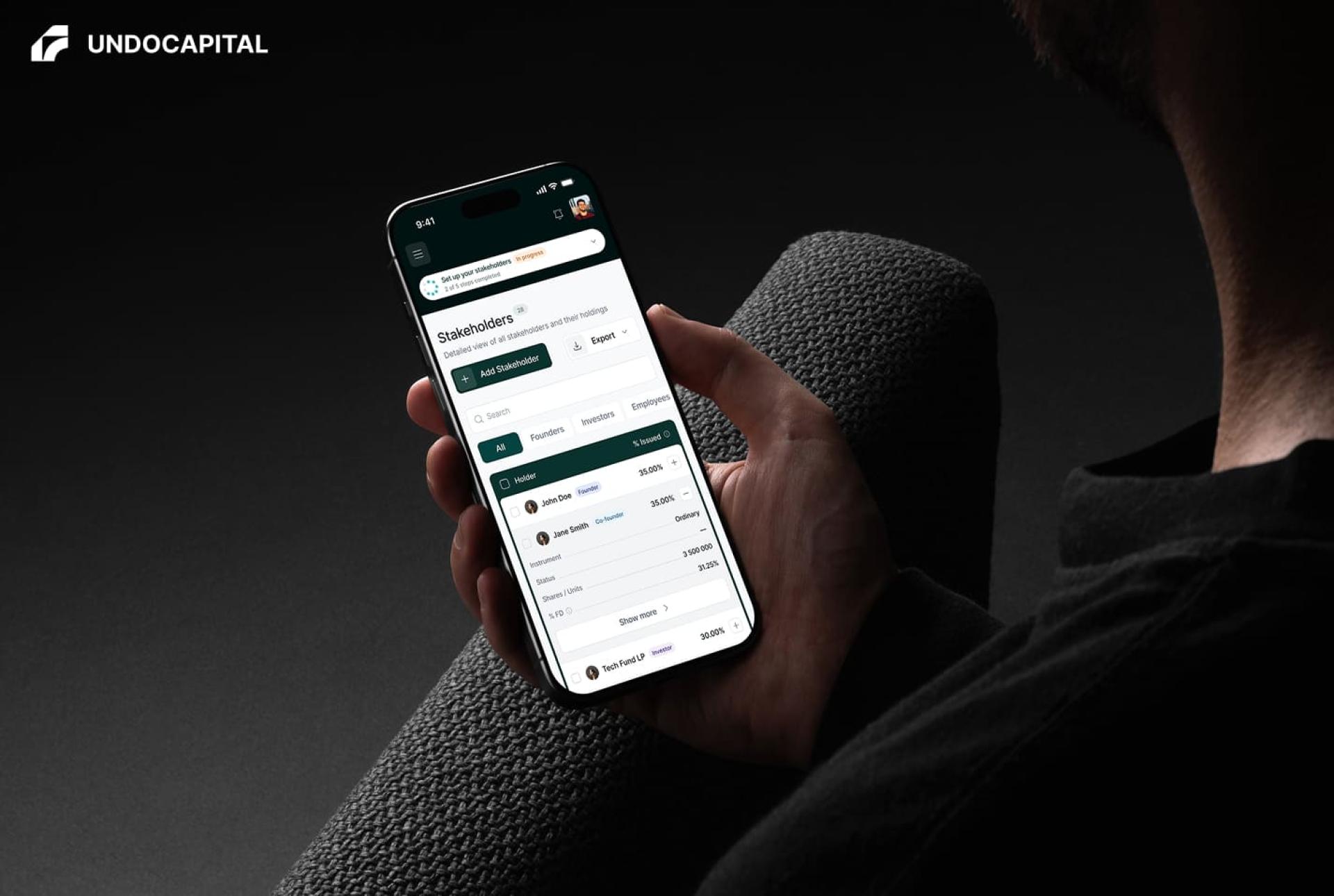 London Design Awards Winner - Undo Capital - AI-Powered Fundraising & Compliance Platform