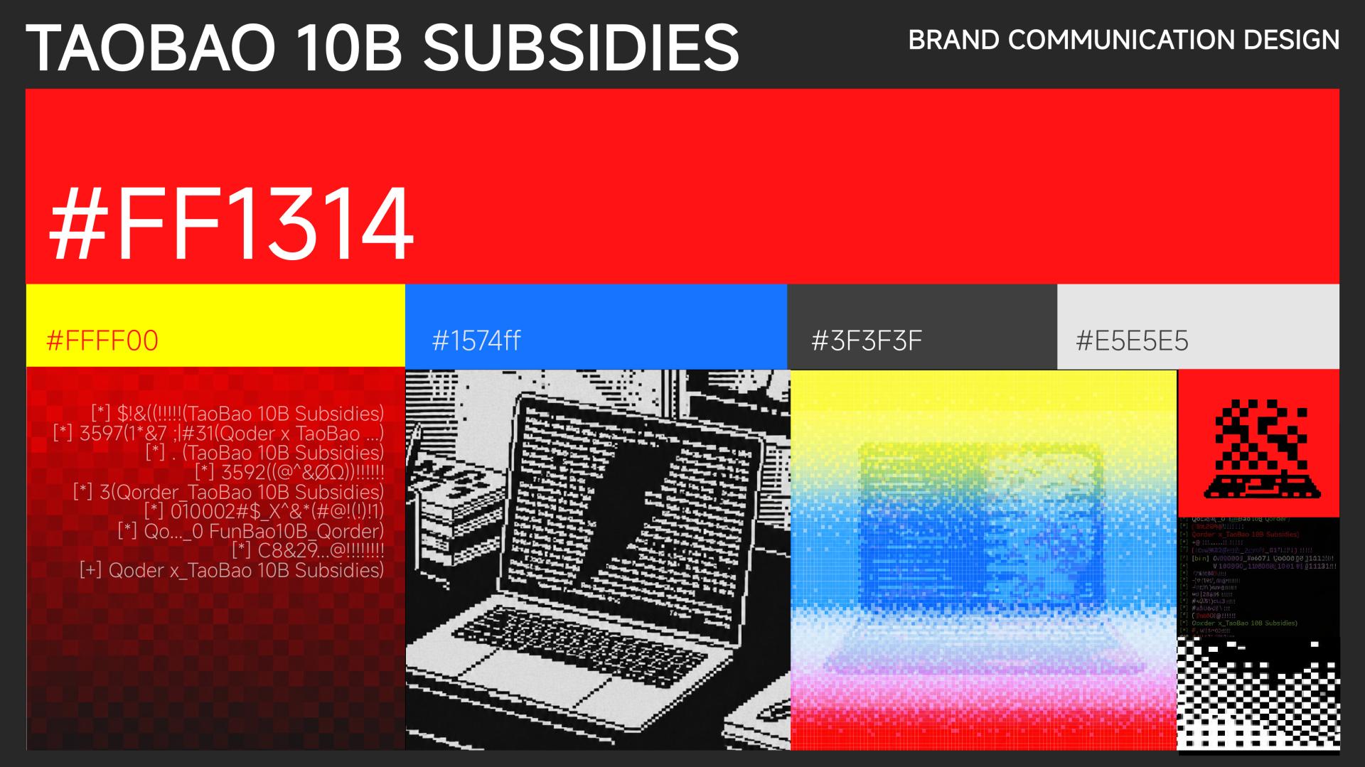 London Design Awards Winner - Taobao 10B Subsidies  × Qoder  Brand Communication Design 