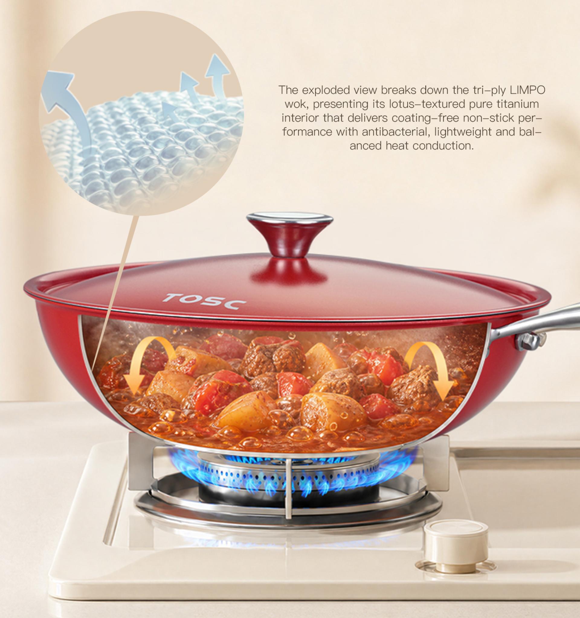 London Design Awards Winner - TOSC-LIMPO Pure Titanium Wok