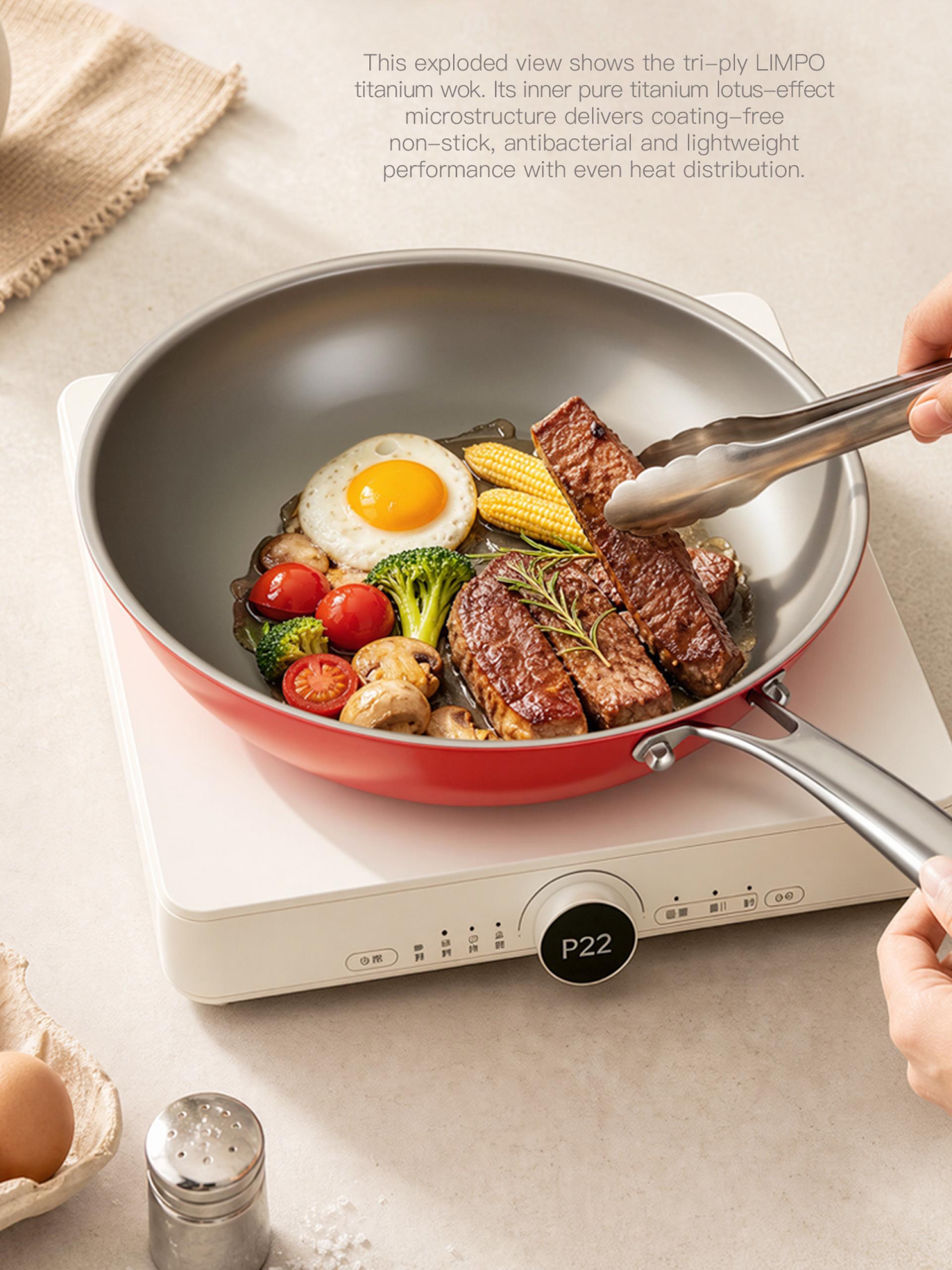 London Design Awards Winner - TOSC-LIMPO Pure Titanium Wok