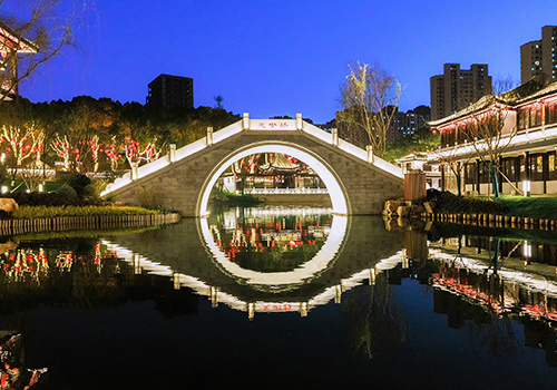 London Design Winner - Nightscape Lighting Design of Wu Cultural Park