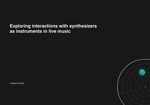 London Design Awards - Exploring interactions with synthesizers as live instruments