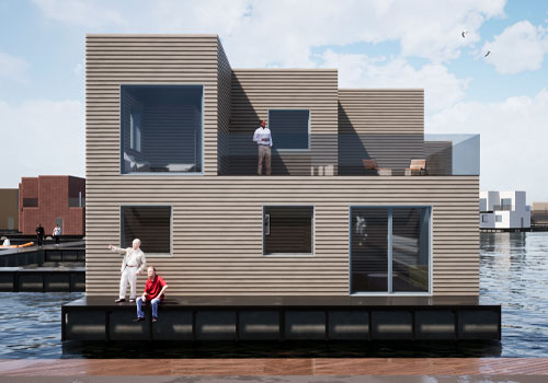 London Design Winner - Freelance - Smart Manufacturing - Floating House Module with Straw Bale