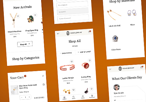 London Design Awards - Venus Jewelry E-commerce Website Design