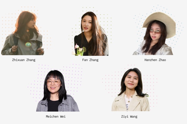 London Design Awards interviewee - Zhixuan Zhang, Fan Zhang, Hanzhen Zhao, Meichen Wei and Ziyi Wang