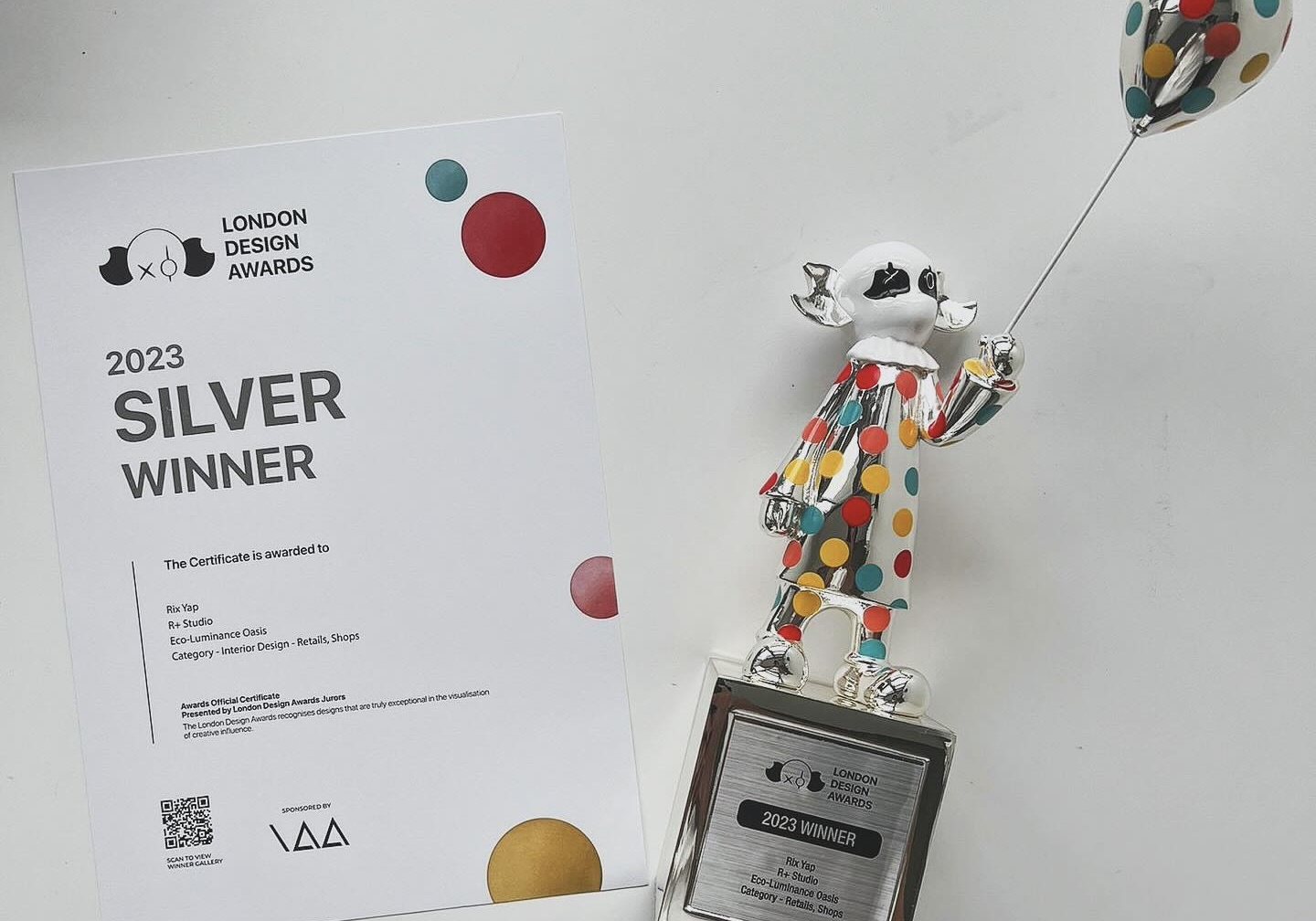R+ Studio has won a Silver Award at the 2023 London Design Awards for their work in the Interior Design category!