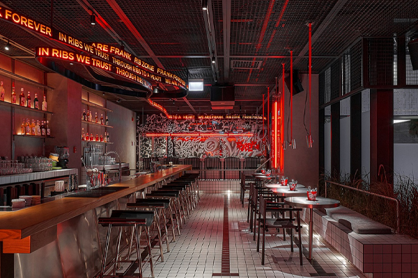 FRANK has been awarded Winner platinum at the London Design Awards in the Restaurants and Bar category