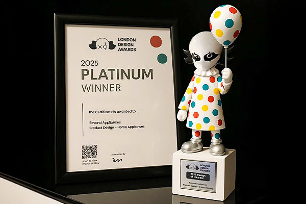 Beyond Appliances has won the Platinum Award at the 2025 London Design Awards for their Orion Chimney!