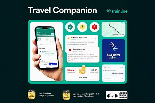 Rail Travel App Gains Recognition at the London Design Awards